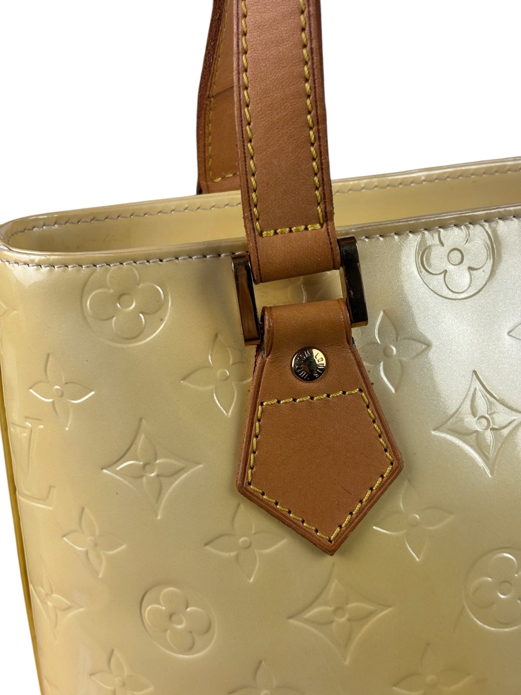 Louis Vuitton Yellow Vernis Houston Tote MM