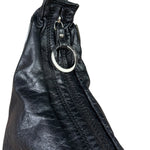Fendi Vintage Black Leather Oyster Hobo Bag