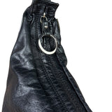 Fendi Vintage Black Leather Oyster Hobo Bag