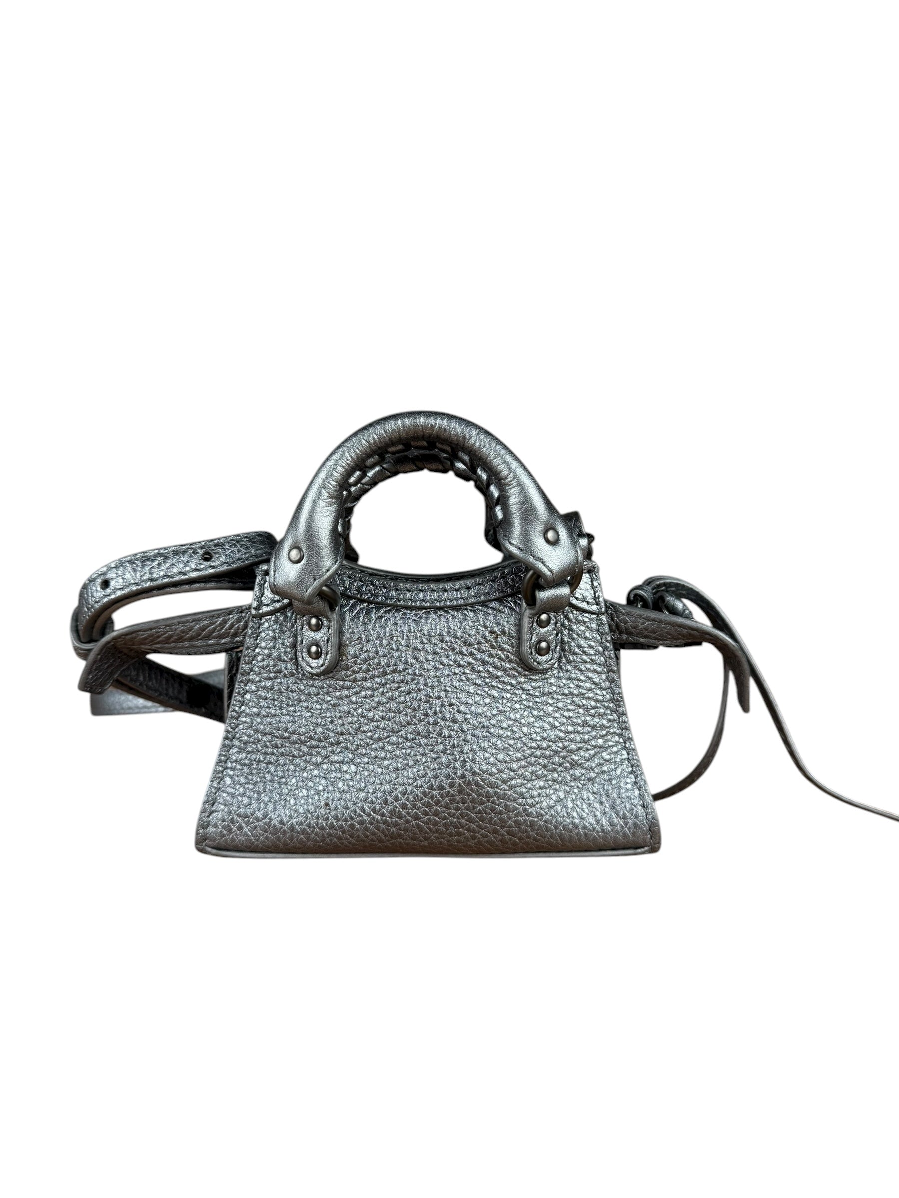 Balenciaga Nano City Bag Silver