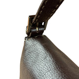 Fendi Selleria Brown Leather Stitched Baguette