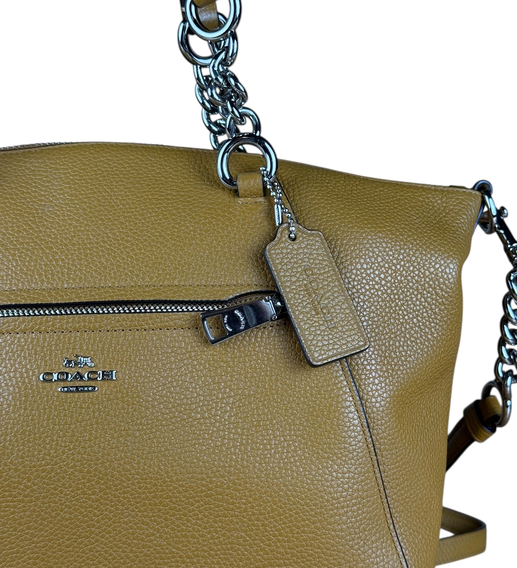 Coach Orange Leather Shoulder Bag