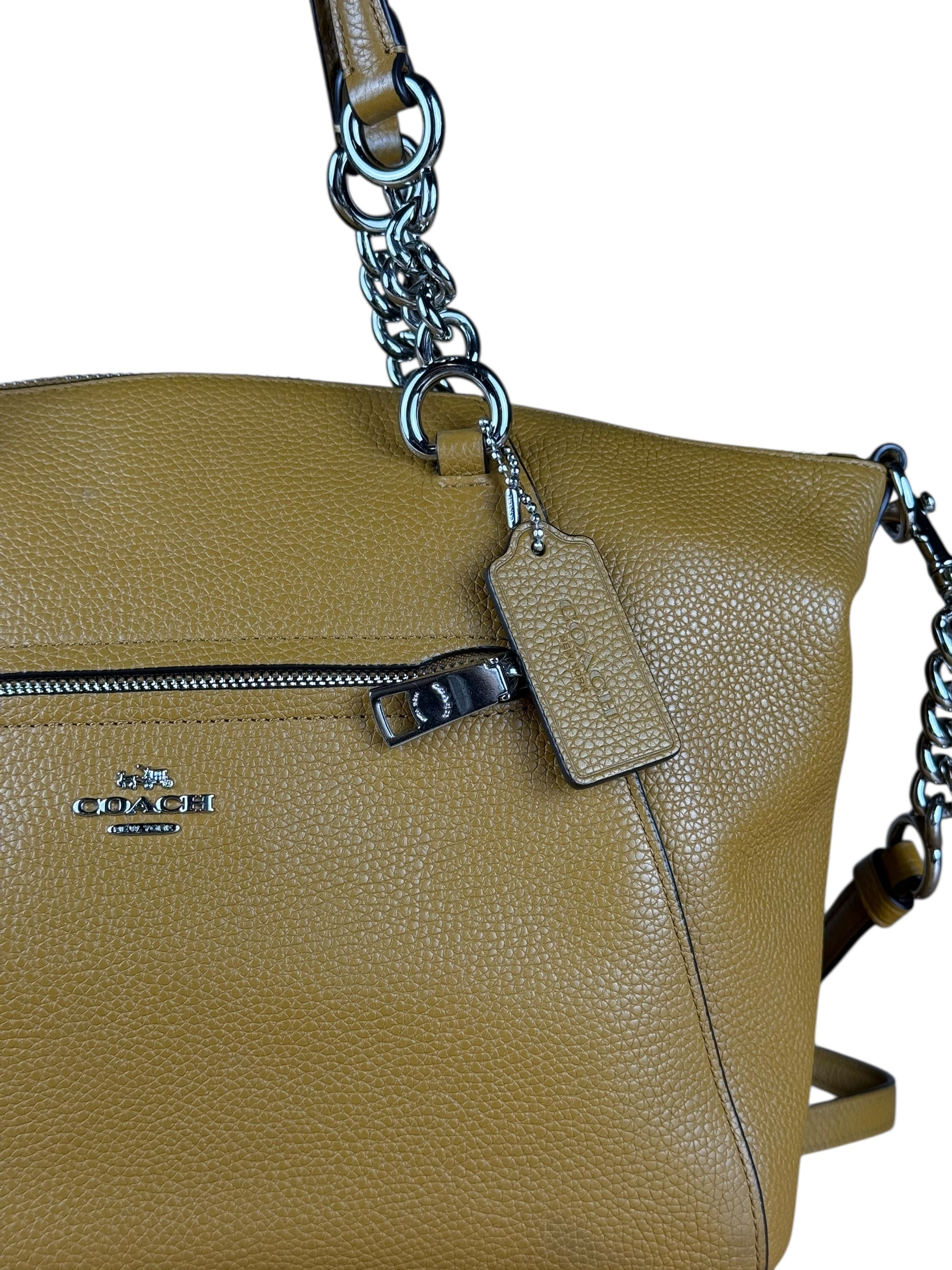 Coach Orange Leather Shoulder Bag