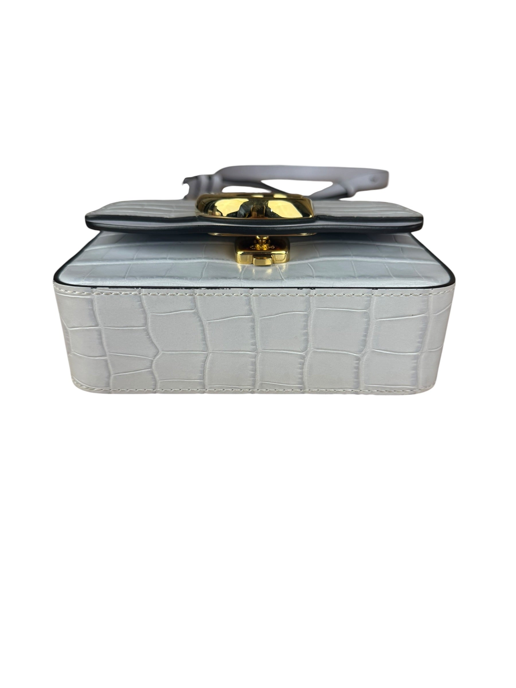 Chloé Mini Grey Croc Embossed C 2Way Bag