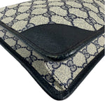 Gucci Vintage GG Coated Canvas Zip Travel Pouch Navy