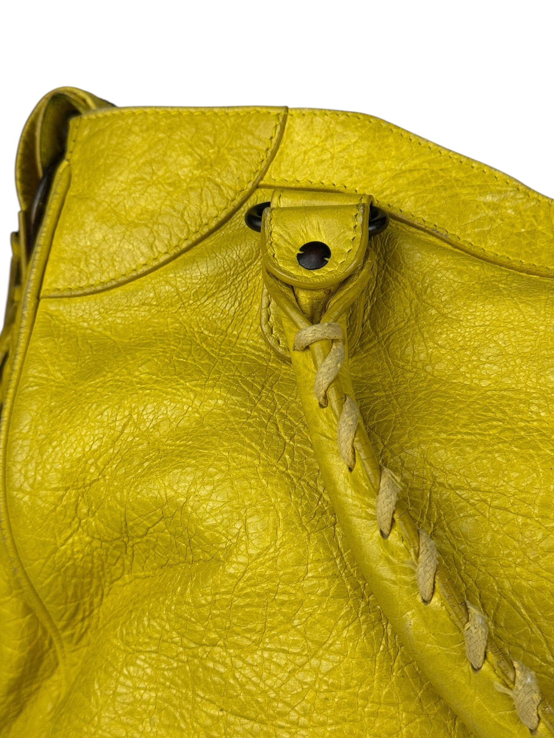 Balenciaga Yellow Leather Classic City Bag