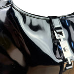 Gucci Vintage TF Black Patent Leather Jackie Hobo Bag