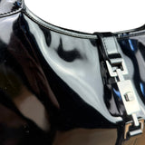 Gucci Vintage TF Black Patent Leather Jackie Hobo Bag