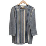 Hermes Vintage Grey Cashmere Striped Sweater