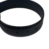 Gucci Black Leather GG Buckle Belt