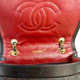 Chanel CC Vintage Black Quilted Chain Flap Bag