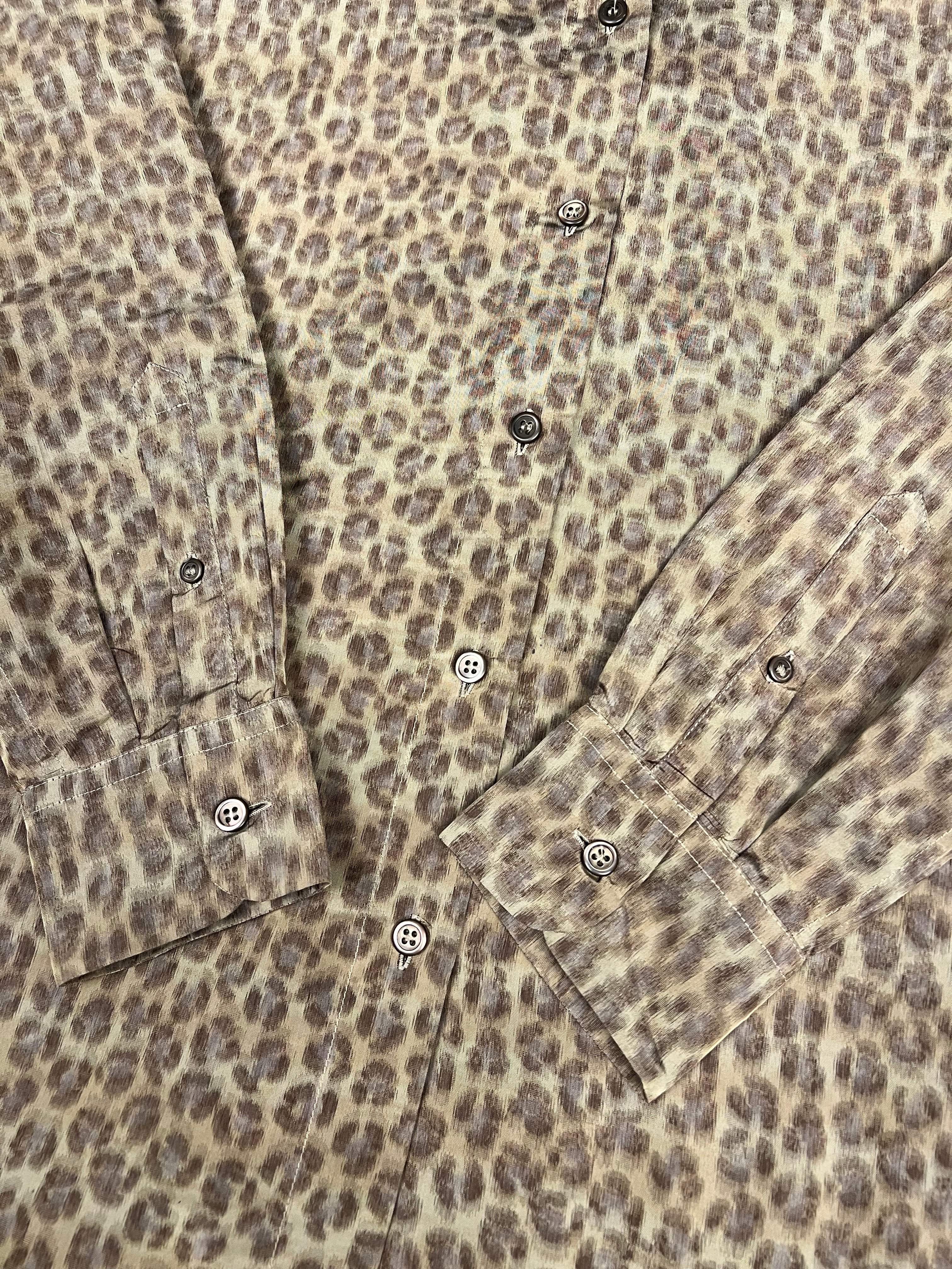 Prada Muted Cheetah Print Button Down Top