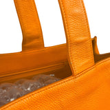 Chanel Vintage Orange Caviar Leather Tote 1989
