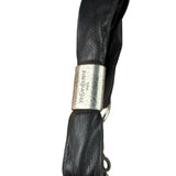 Yves Saint Laurent Black Leather St. Tropez Ruffled Hobo Bag