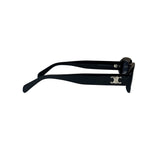 Celine Glossy Black Triomphe Rectangular Sunglasses