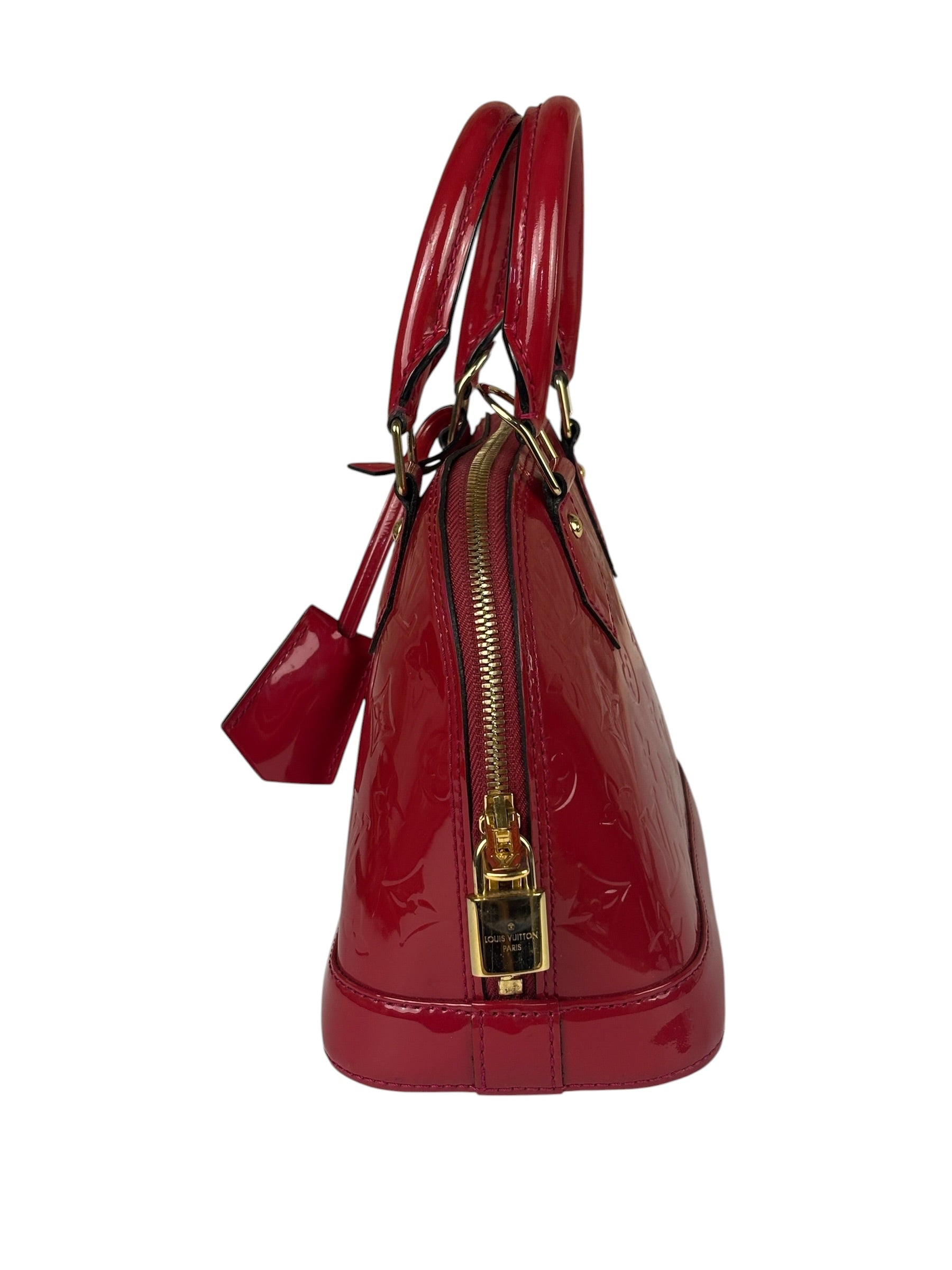 Louis Vuitton Red Vernis Alma BB Handbag
