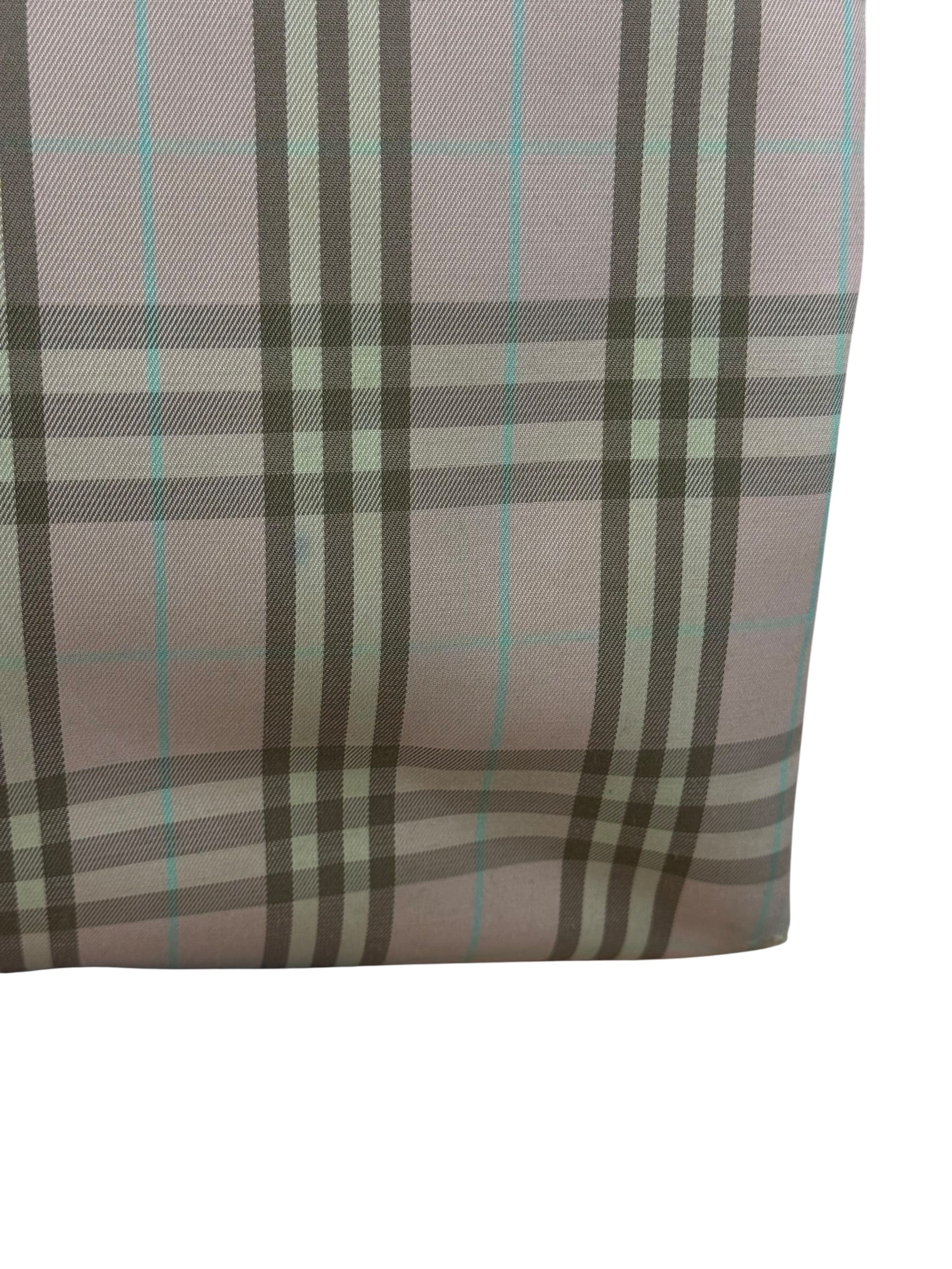 Burberry Vintage Light Pink Check Long Tote Bag