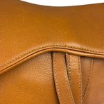 Christian Dior Tan Brown Leather Medium Saddle Bag