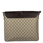 Gucci Brown Leather Trim GG Supreme Messenger Bag