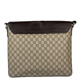 Gucci Brown Leather Trim GG Supreme Messenger Bag