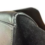 Celine Black Croc- Embossed Leather Trapeze Handbag