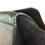 Celine Black Croc- Embossed Leather Trapeze Handbag