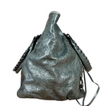 Balenciaga Leather Motocross Muted Teal Sunday Tote