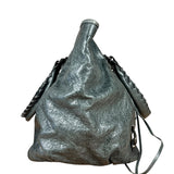 Balenciaga Leather Motocross Muted Teal Sunday Tote