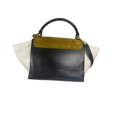 Celine Colorblock Leather/Suede Trapeze Two-Way Bag