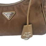 Prada Brown Nylon Pochette Shoulder Bag