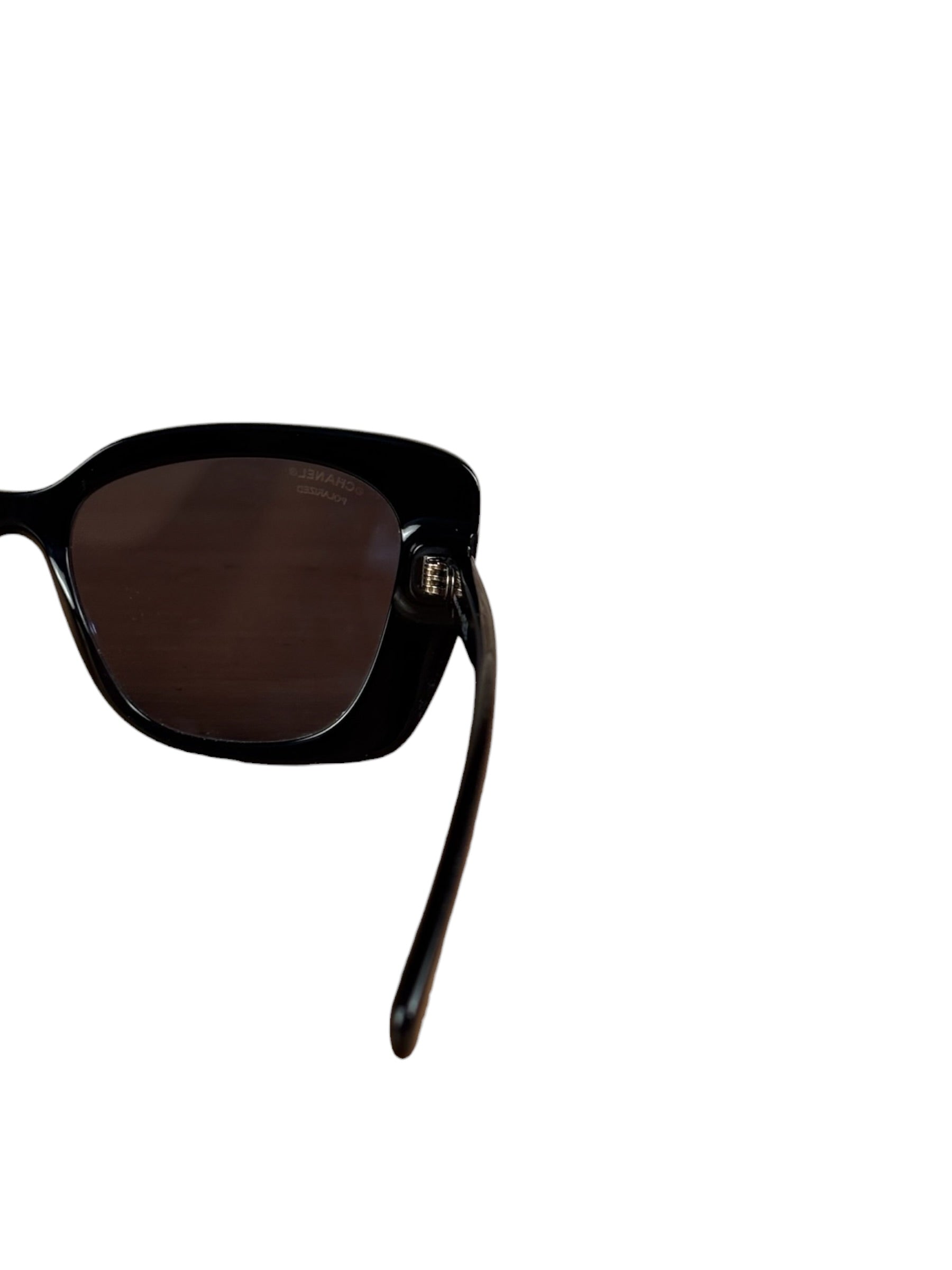 Chanel Rhinestone Logo Square Sunglasses