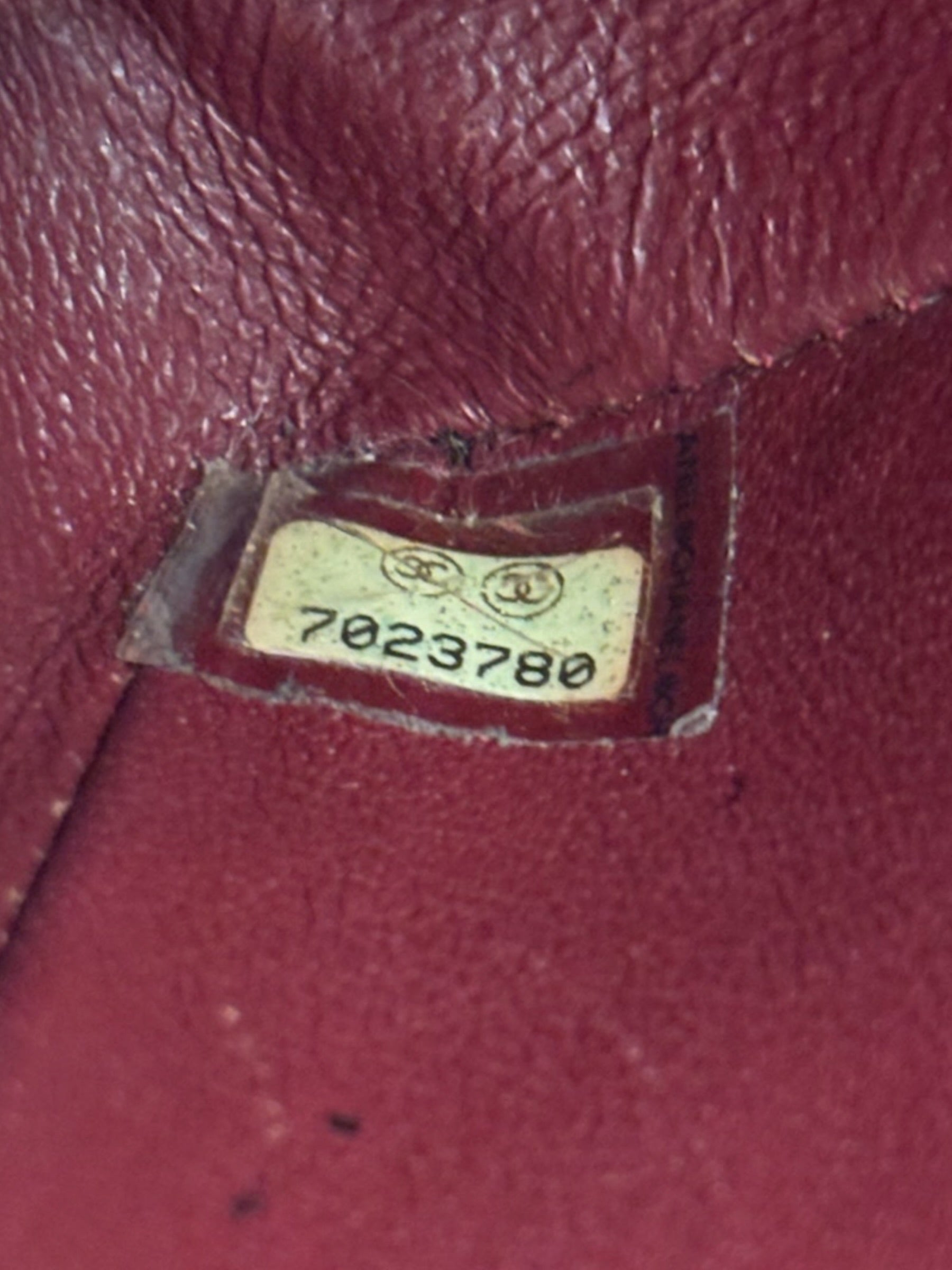 Chanel Dark Red East West Chocolate Bar Patent Trim Handbag 2002-03