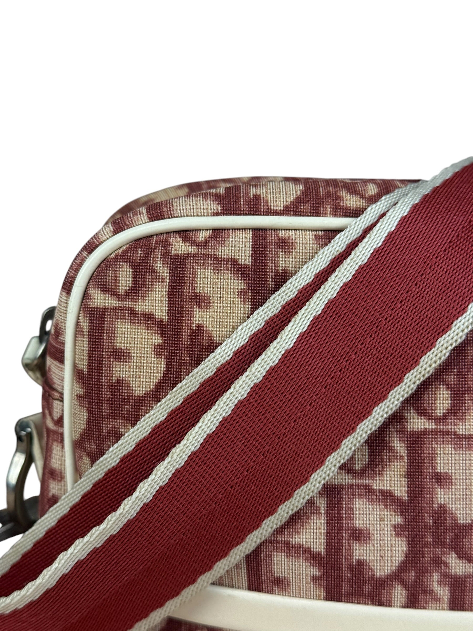 Christian Dior Vintage Red Oblique Trotter "2" Crossbody