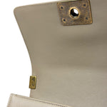 Chanel Beige Leather Boy Stingray Flap Bag 2013