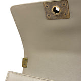 Chanel Beige Leather Boy Stingray Flap Bag 2013