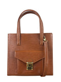 Fendi Clay Brown Epi Leather Monceau Two-Way Bag