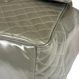Chanel Grey Patent Leather Mademoiselle Kelly Flap Bag 2008
