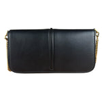Fendi Fendigraphy Black Leather Wallet on Chain