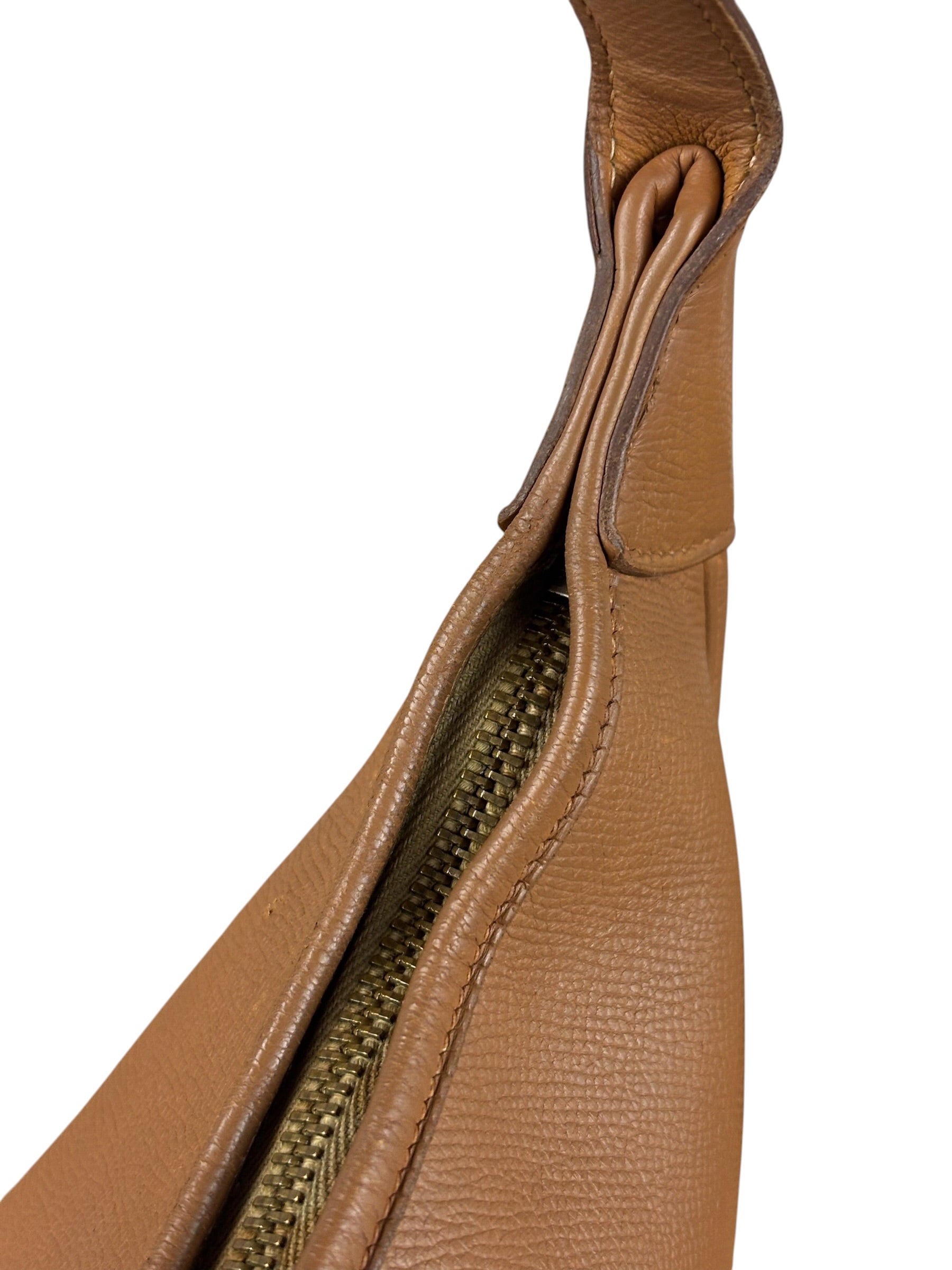Hermes Vintage Tan Brown Leather Shoulder Bag