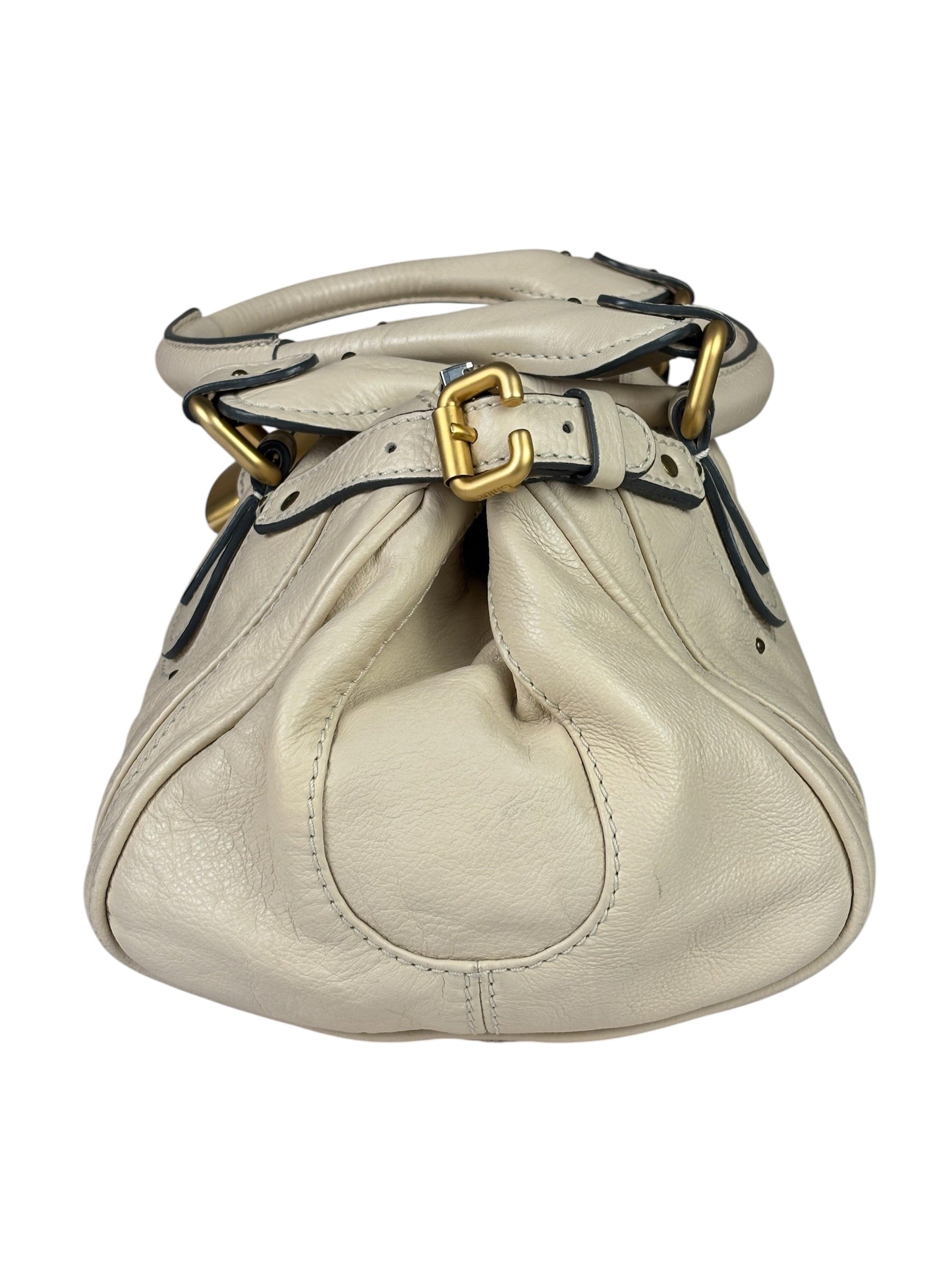 Chloe Beige Leather Paddington Shoulder Bag