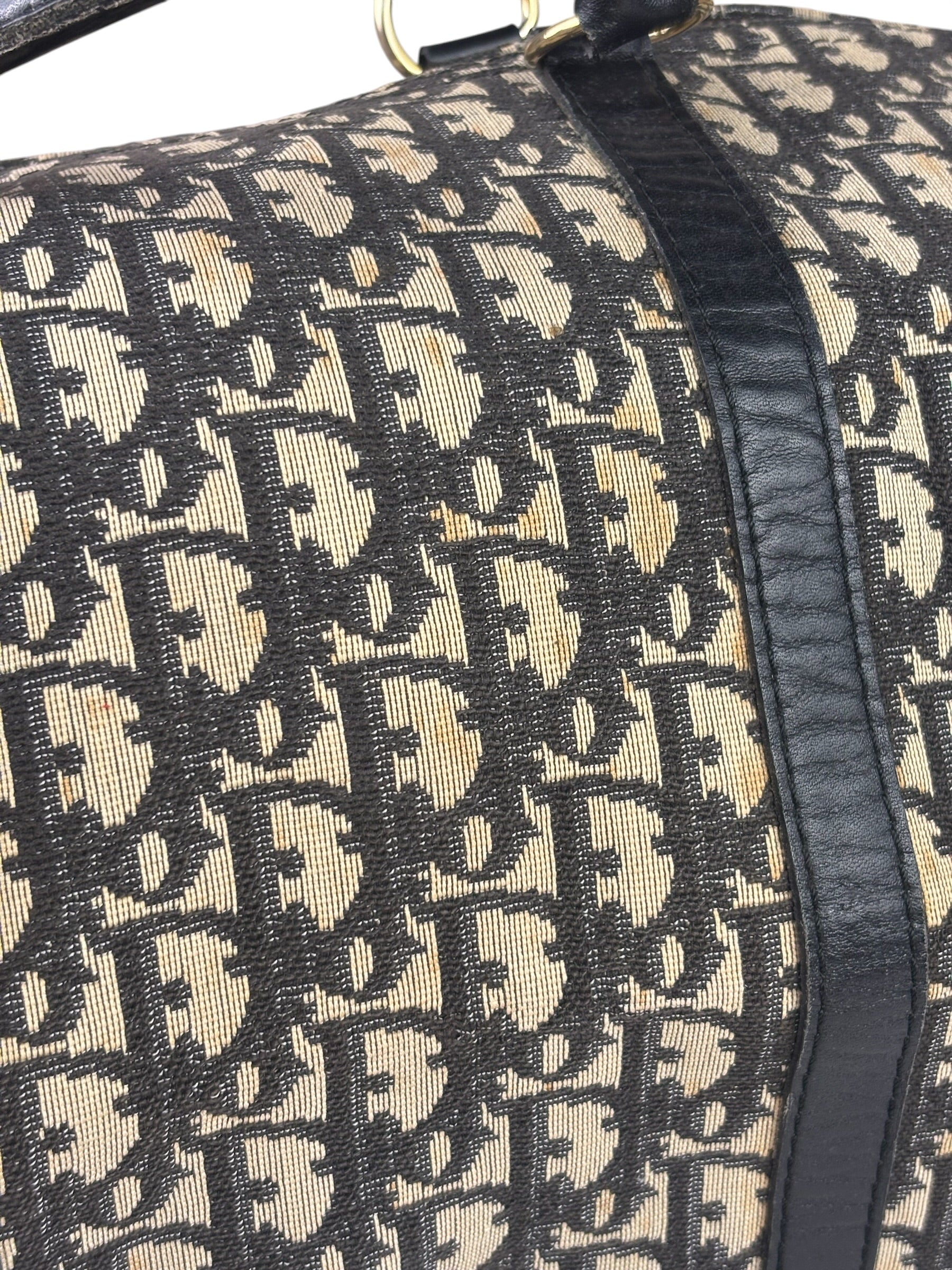 Christian Dior Vintage Black Trotter Boston Bag