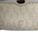 Christian Dior Vintage White Honeycomb Print Mini Coin Pouch