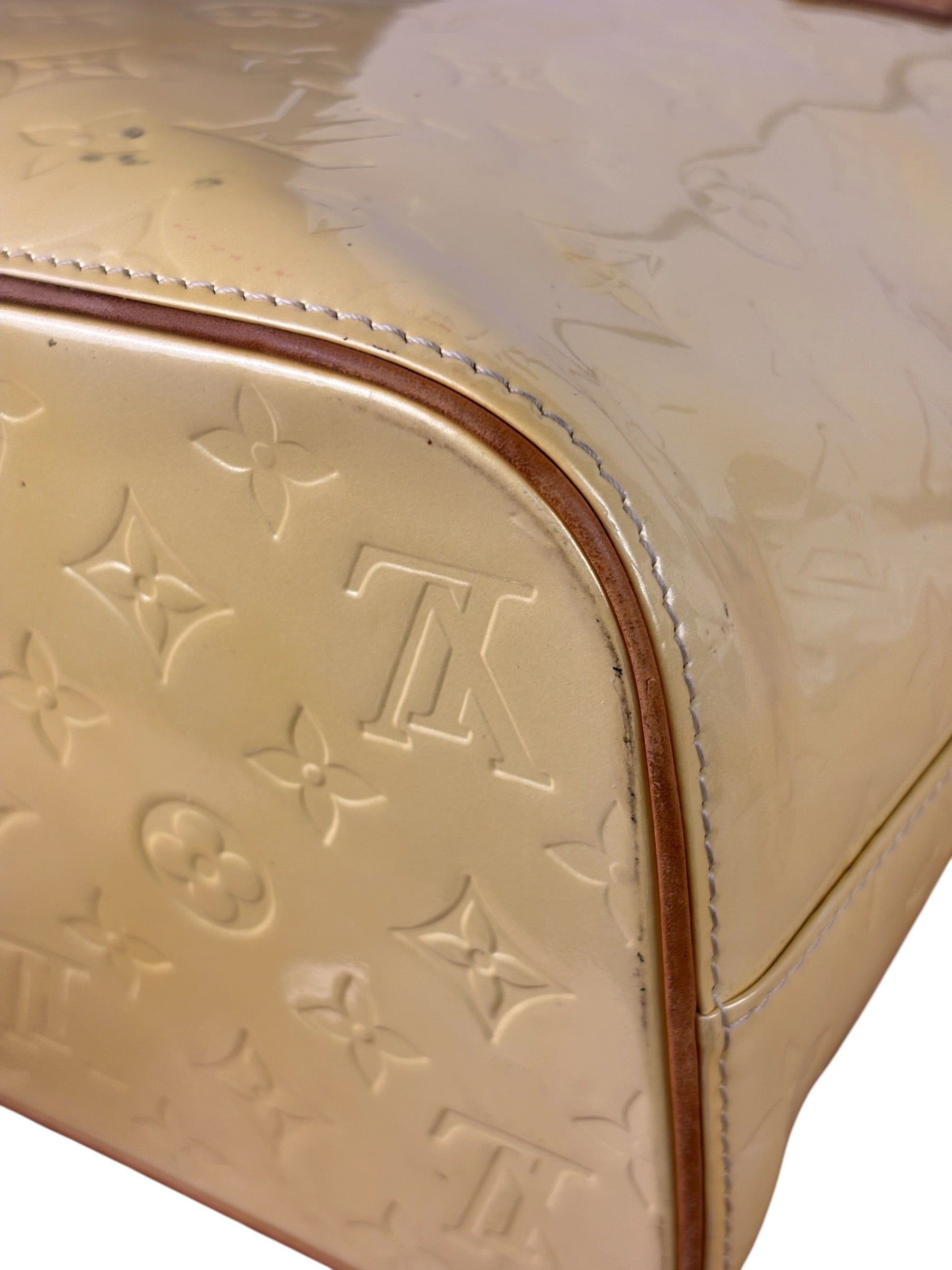 Louis Vuitton Yellow Vernis Houston Tote MM