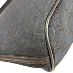 Gucci Black Canvas GG Print Mini Boat Pochette