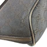 Gucci Black Canvas GG Print Mini Boat Pochette