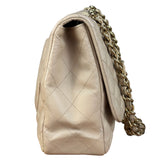 Chanel Beige Clair Jumbo Classic Flap Shoulder Bag 1990