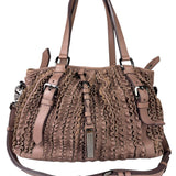 Burberry Purple Leather Ruffled Lowery Bag
