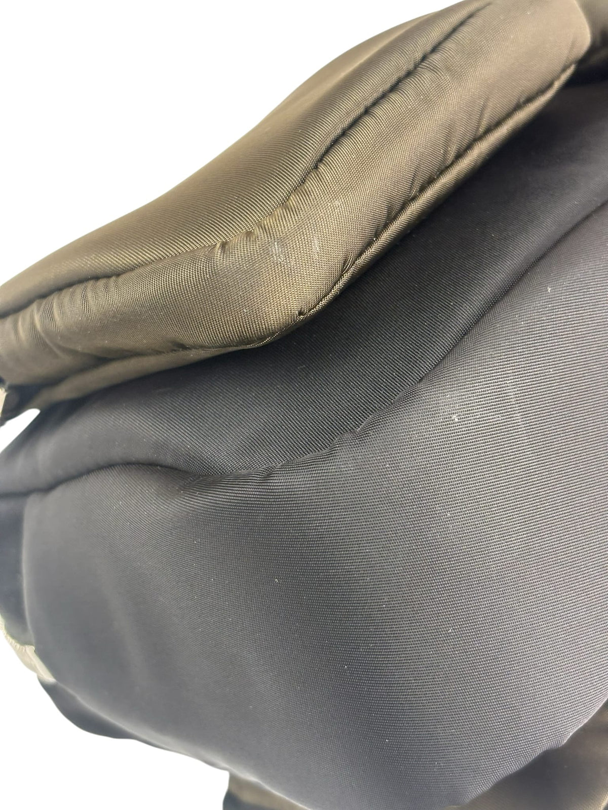 Prada Green/Black Tessuto Nylon Multi-Pocket Vanity Bag