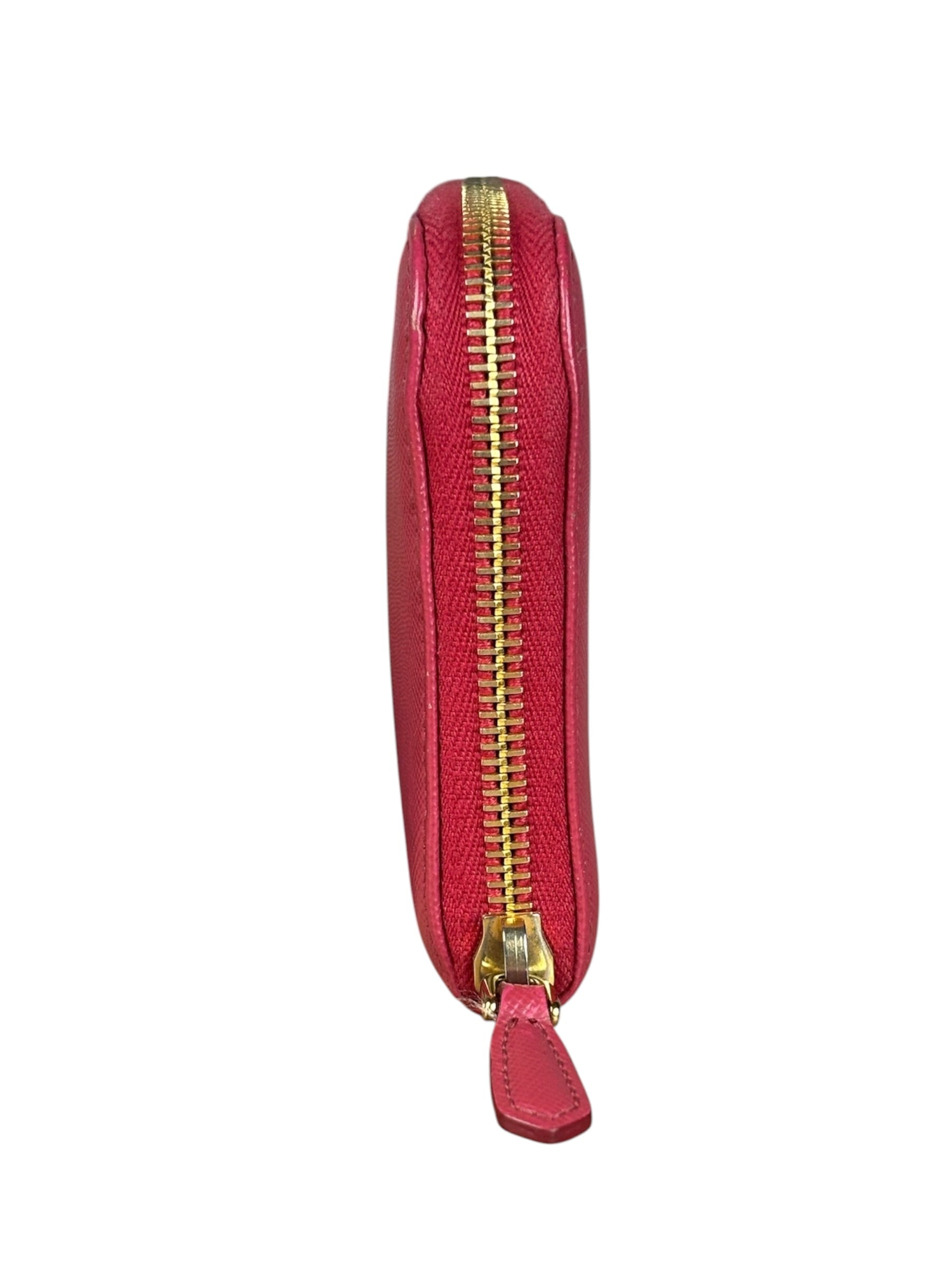 Prada Vintage Pink Saffiano Leather Long Wallet
