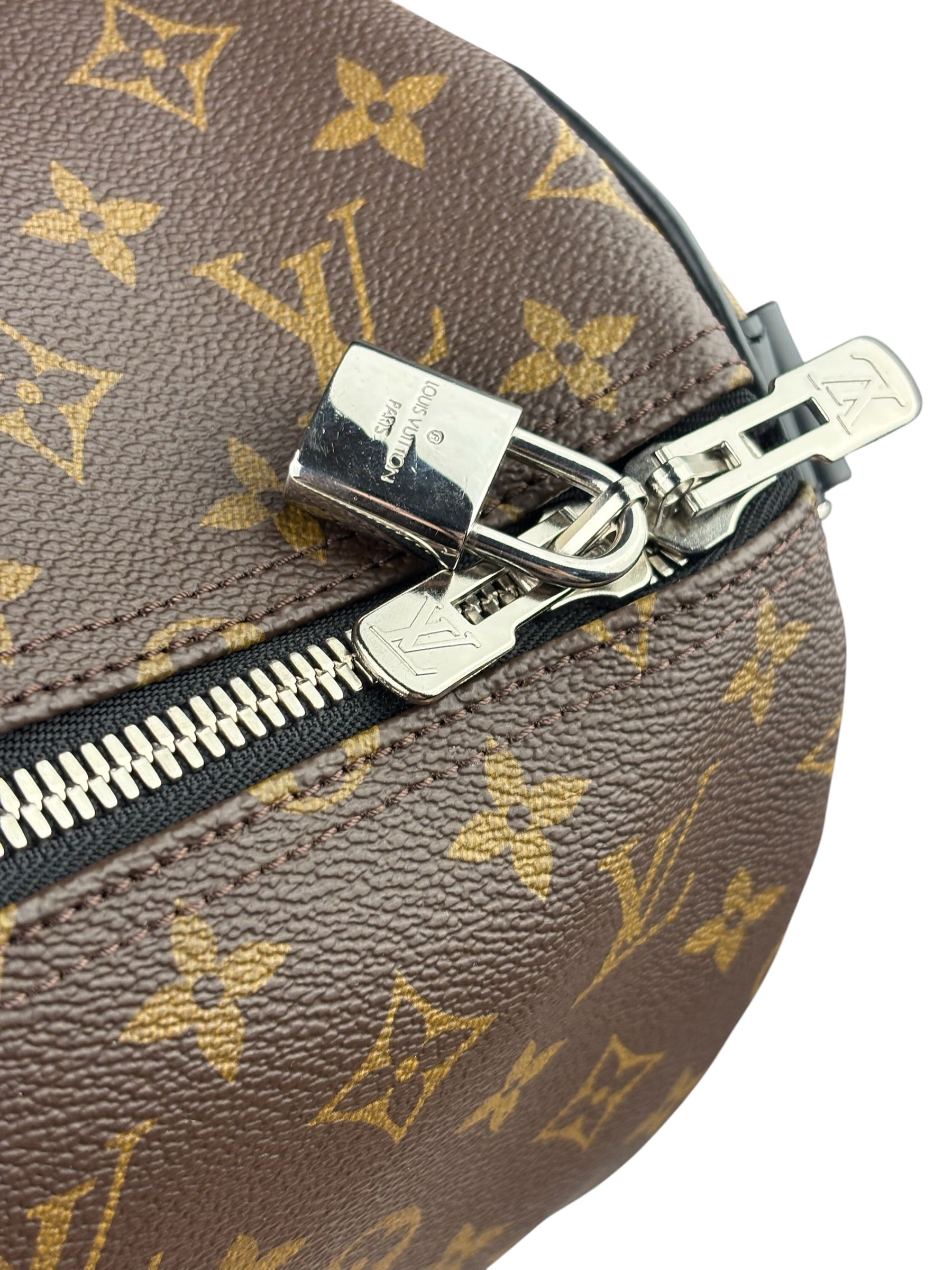 Louis Vuitton Black/Brown Monogram Keepall 55